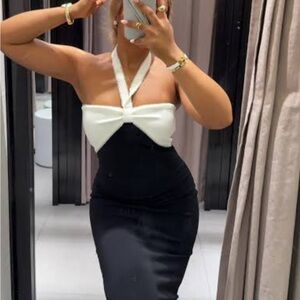 Elegant Black and White Women's dress